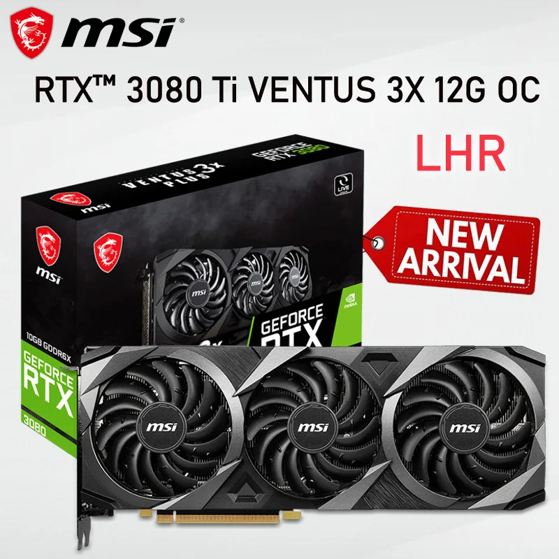 Graphics Cards MSI RTX 3080TI VENTUS 3X 12G OC PCIE16 1695 MHz 384-bit 19000 MHz 12GB GDDR6X Computer Office Components board ac
Graphics Cards MSI RTX 3080TI VENTUS 3X 12G OC PCIE16 1695 MHz 384-bit 19000 MHz 12GB GDDR6X Computer Office Components board ac