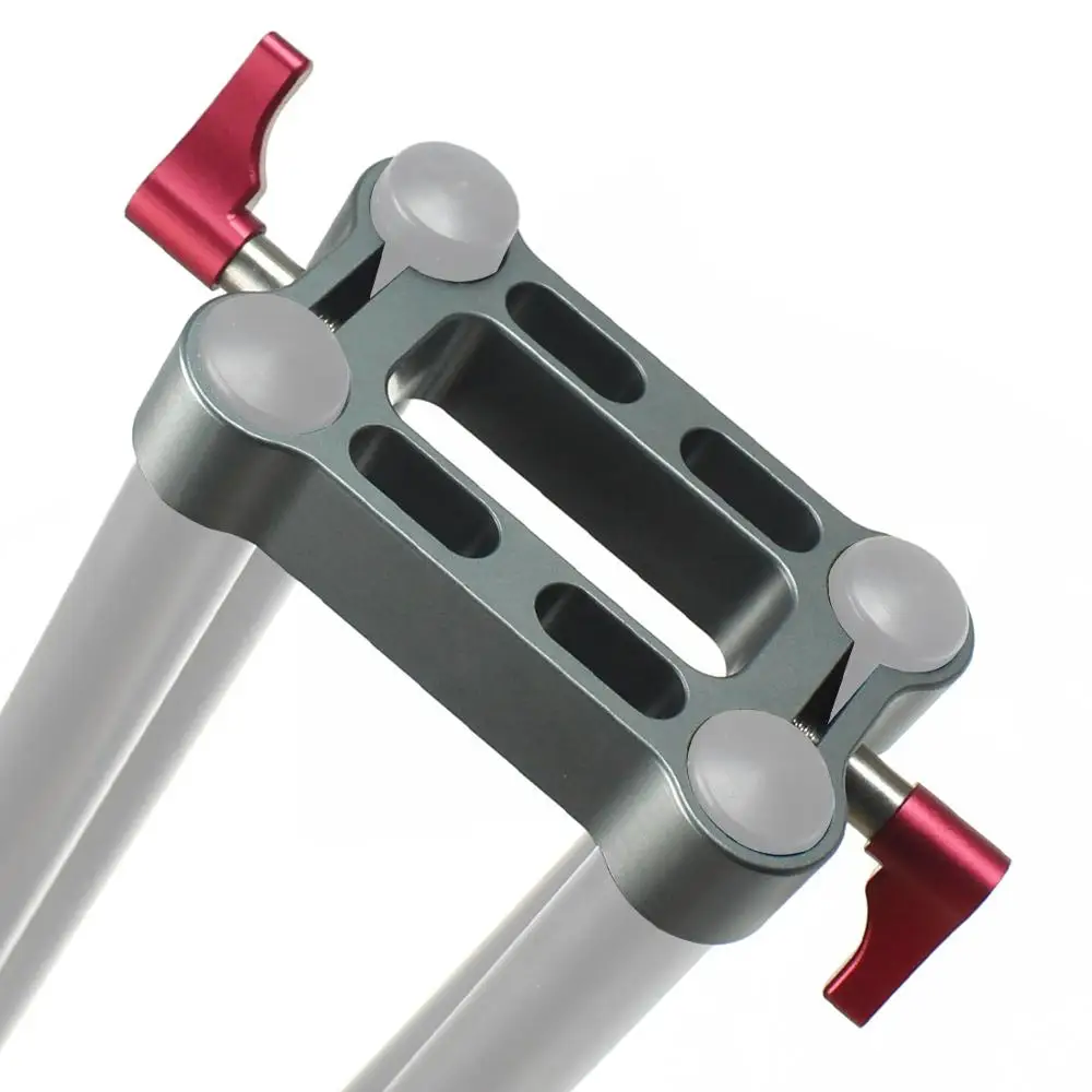 BGNing 4 holes 15mm Rod Offset Raiser Clamp for Camera Cage Shoulder Rig Railblock System Extended Connector Red Thumb Screw
BGNing 4 holes 15mm Rod Offset Raiser Clamp for Camera Cage Shoulder Rig Railblock System Extended Connector Red Thumb Screw