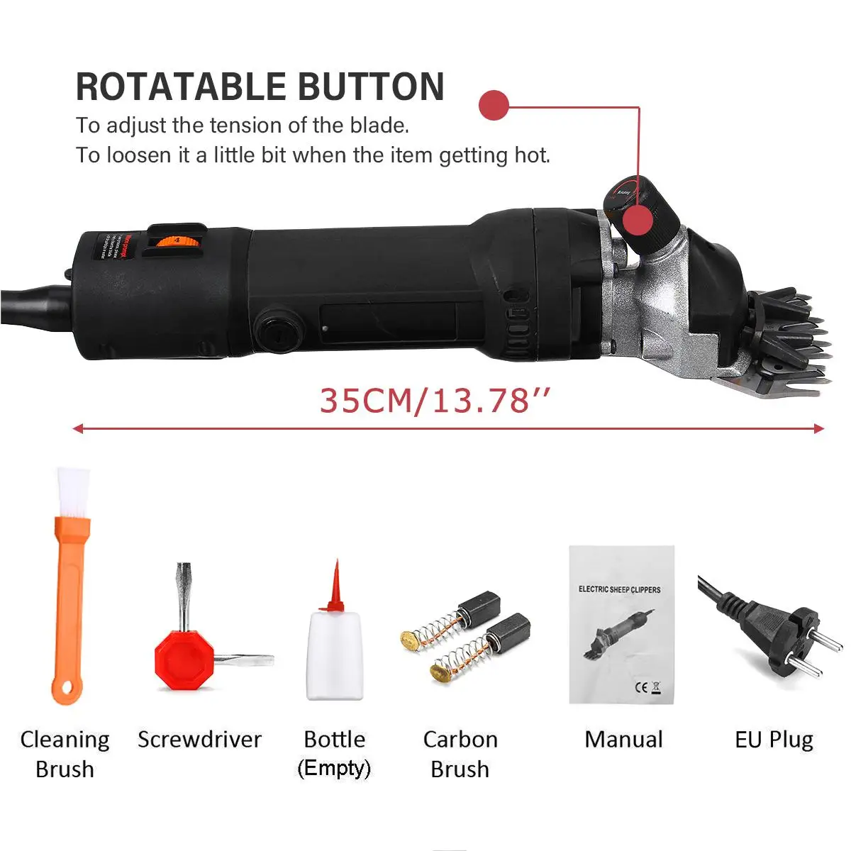 220V 1200W 6 gears Electric Sheep Shearing Cutter Goat Wool Shaving Adjustment Push Trimmer Tool Powerful Scissor Machine
220V 1200W 6 gears Electric Sheep Shearing Cutter Goat Wool Shaving Adjustment Push Trimmer Tool Powerful Scissor Machine