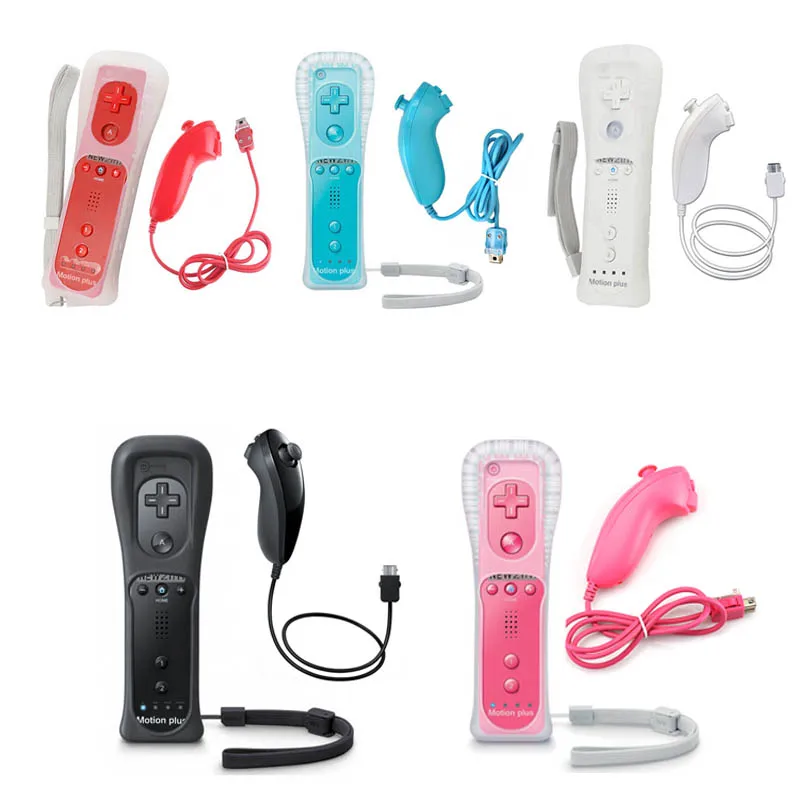 2 in 1 Wireless Remote Controller for Nunchuk Nintendo Wii Built-in Motion Plus Gamepad with Silicone Case Motion Sensor
2 in 1 Wireless Remote Controller for Nunchuk Nintendo Wii Built-in Motion Plus Gamepad with Silicone Case Motion Sensor