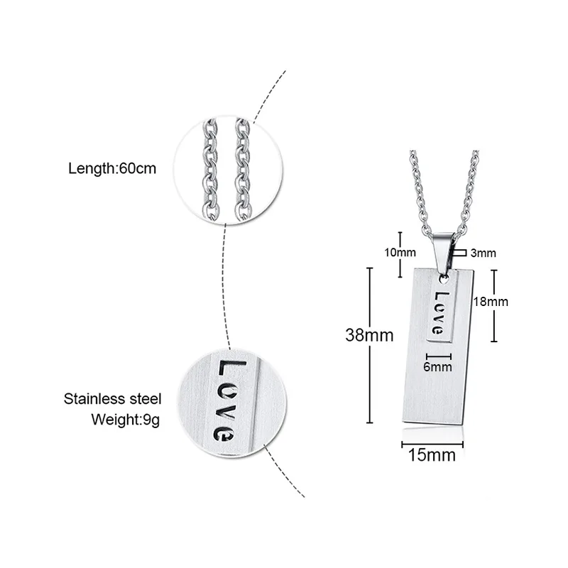 Original Hollow out Love Double Bar Pendant Neckalce Engraved Love Letters Couples Women Men Anniversary Gifts 
Original Hollow out Love Double Bar Pendant Neckalce Engraved Love Letters Couples Women Men Anniversary Gifts