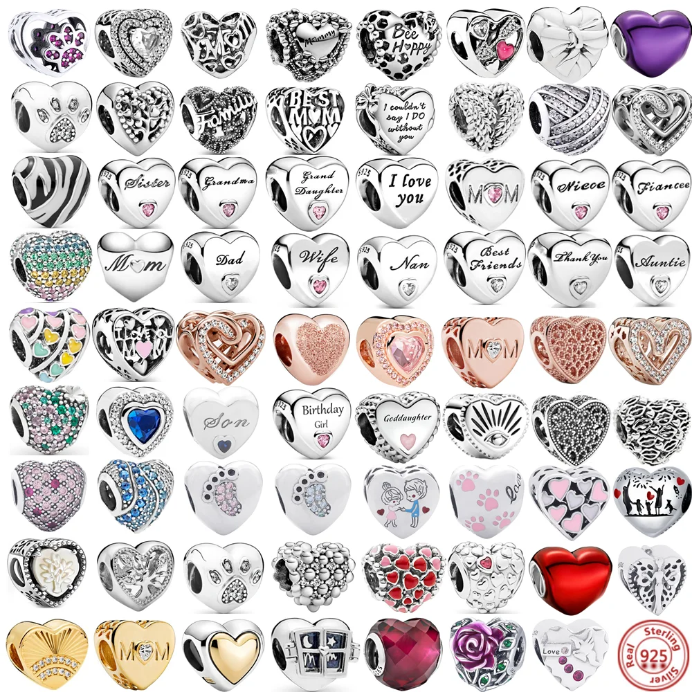 925 Sterling Silver Angel Mom Family Heart series Shine Beads Fit Original Pandora Charms Bracelets Women DIY Jewelry
925 Sterling Silver Angel Mom Family Heart series Shine Beads Fit Original Pandora Charms Bracelets Women DIY Jewelry