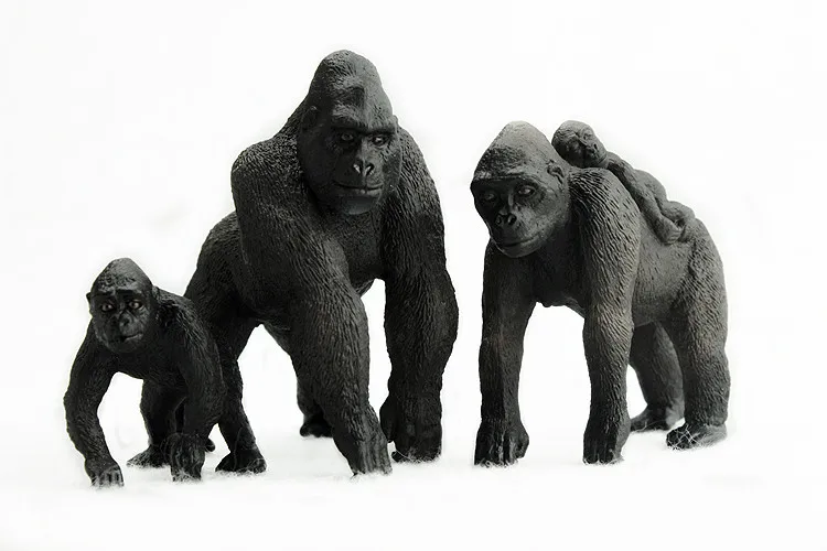 Модель зоопарка игрушки дикая природа мир King Kong Chimps мужская Серебряная тыловая