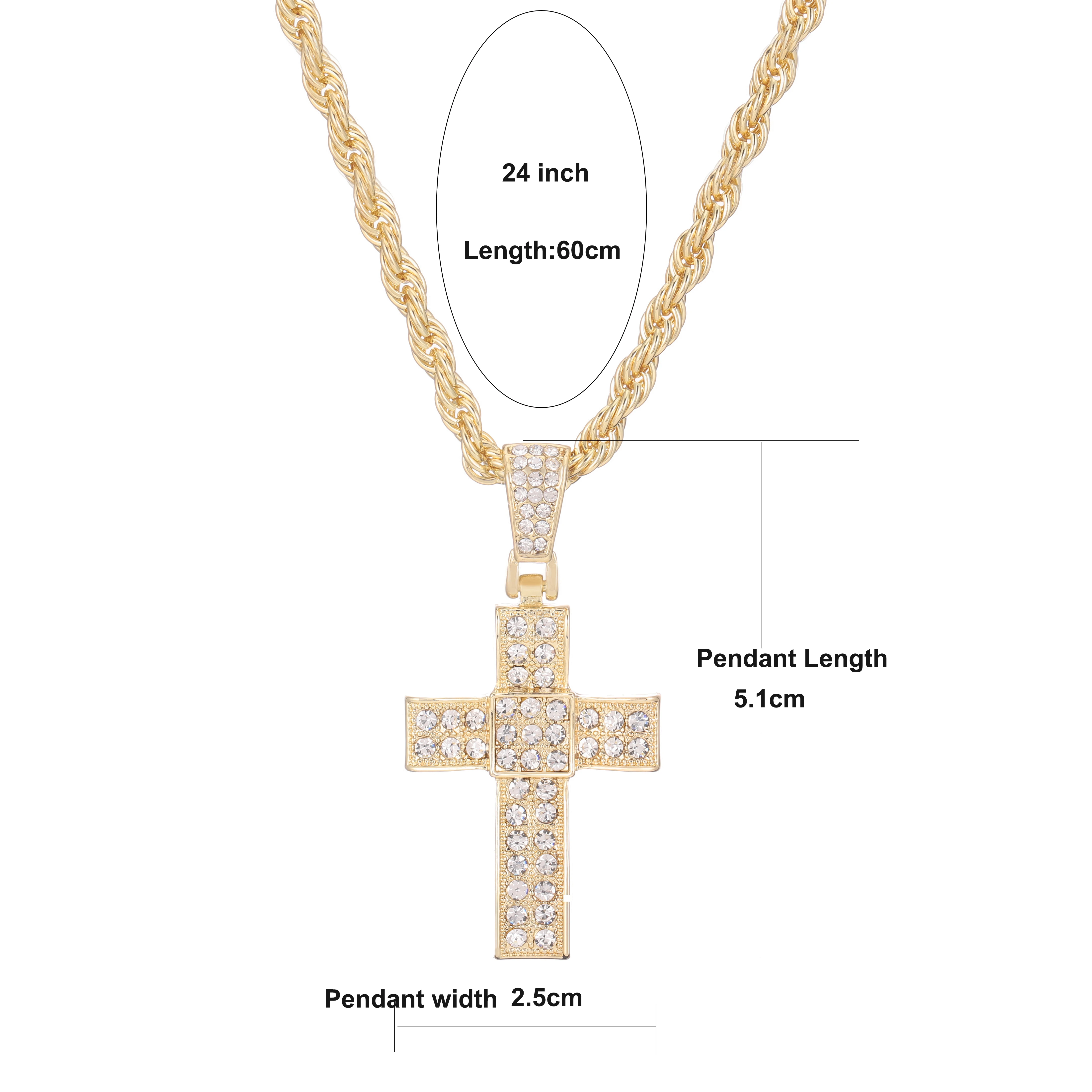 Classic Men Cross Pendant Necklace For Male Stainless Steel Necklace Statement Cruz Jewelry 24" Link Chain
Classic Men Cross Pendant Necklace For Male Stainless Steel Necklace Statement Cruz Jewelry 24" Link Chain