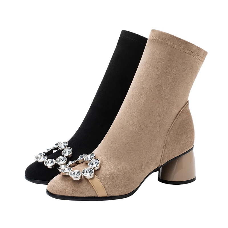 ODS 2020 Winter Boots Women Ankle Boots Elastic Band Stretch Fabric Hoof High Heel Fashion Autumn Women's Shoes Party Warm 33-43
ODS 2020 Winter Boots Women Ankle Boots Elastic Band Stretch Fabric Hoof High Heel Fashion Autumn Women's Shoes Party Warm 33-43
