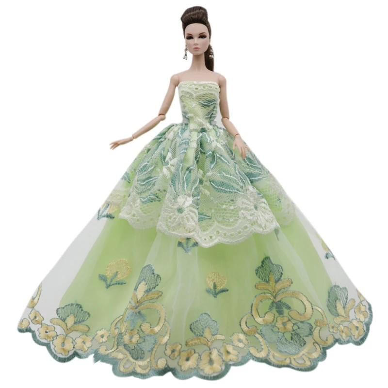 1/6 BJD Doll Clothes Light Green Floral Off Shoulder Wedding Gown Princess Dress For Barbie Outfits Dollhouse Accessory Kid Toys
1/6 BJD Doll Clothes Light Green Floral Off Shoulder Wedding Gown Princess Dress For Barbie Outfits Dollhouse Accessory Kid Toys