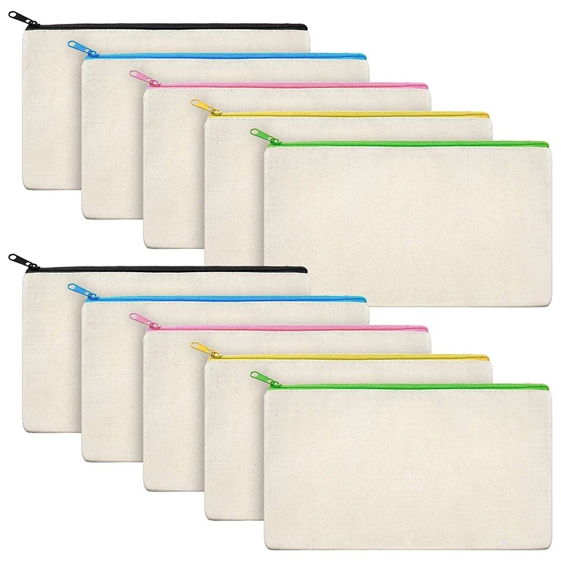 10Pcs Canvas Makeup Bags Canvas Zipper Pouch Bags Pencil Case DIY Craft Bags for Travel DIY Craft School Colorful Zipper
10Pcs Canvas Makeup Bags Canvas Zipper Pouch Bags Pencil Case DIY Craft Bags for Travel DIY Craft School Colorful Zipper