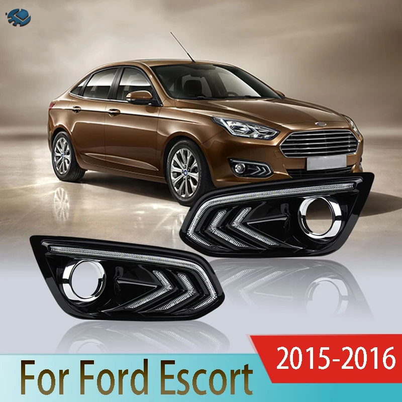 LED Daytime Driving Light For Ford Escort 2015-2016 DRL 3 color Fog lamp with Yellow Turn Signal lamp with night light 2pcs
LED Daytime Driving Light For Ford Escort 2015-2016 DRL 3 color Fog lamp with Yellow Turn Signal lamp with night light 2pcs