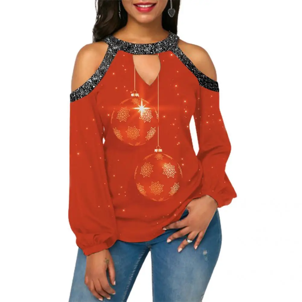 Trendy Women Blouse Shiny Top Casual Blouse Snowflake Print Christmas Blouse Casual Blouse
Trendy Women Blouse Shiny Top Casual Blouse Snowflake Print Christmas Blouse Casual Blouse