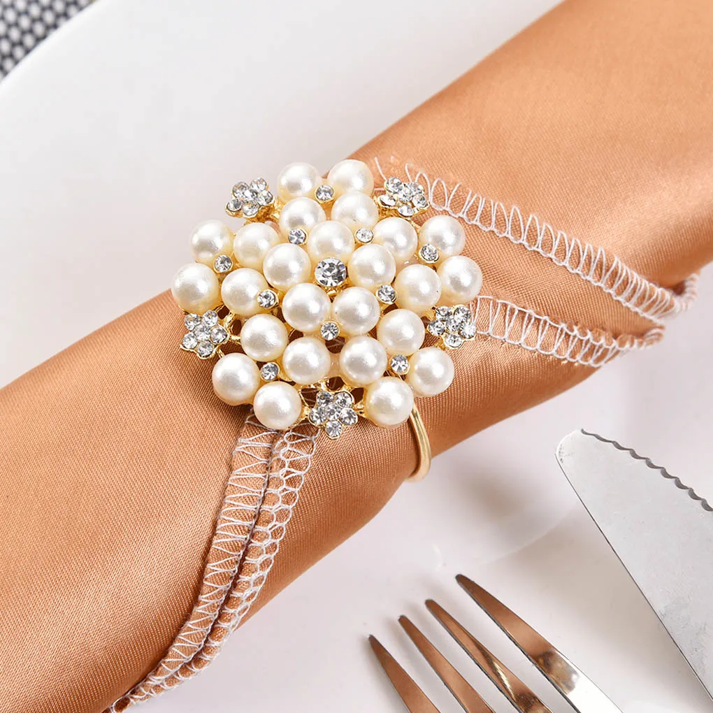 12pcs Napkin Rings Beaded Pearl Rhinestone Napkin Ring Wedding Banquet Kitchen Dining Room Table Napkin Holders Table Decoration
12pcs Napkin Rings Beaded Pearl Rhinestone Napkin Ring Wedding Banquet Kitchen Dining Room Table Napkin Holders Table Decoration