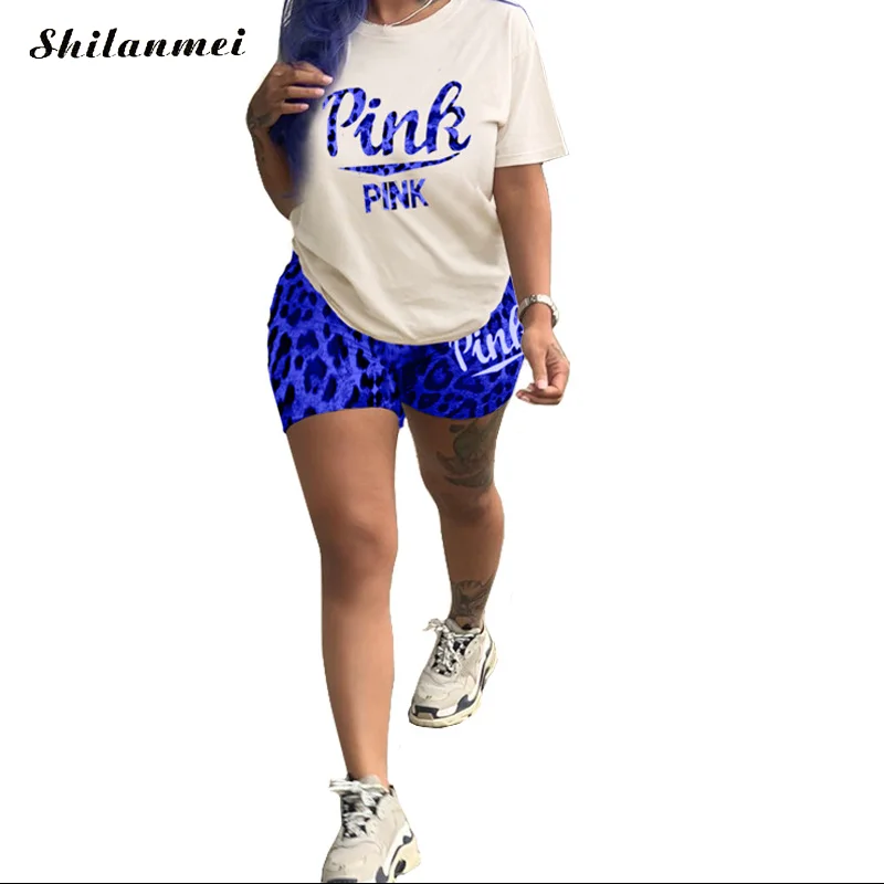Женский комплект спортивной одежды из 2 предметов, розовая футболка и шорты с леопардовым принтом
Женский комплект спортивной одежды из 2 предметов, розовая футболка и шорты с леопардовым принтом
