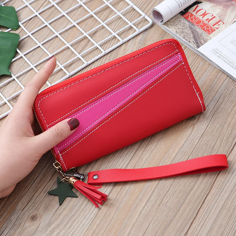 New Designer Color Patchwork Woman Wallets with PU Leather Tassel Credit Card Holder Casual Purse for Women A262
New Designer Color Patchwork Woman Wallets with PU Leather Tassel Credit Card Holder Casual Purse for Women A262