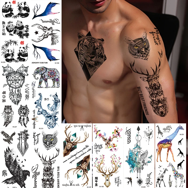 Dream Catcher Tattoo Stickers Arm Chest Waterproof Tattoos For Man Boy Lion Deer Wolf Temporary Sticker Decals Tiger Fake Tato
Dream Catcher Tattoo Stickers Arm Chest Waterproof Tattoos For Man Boy Lion Deer Wolf Temporary Sticker Decals Tiger Fake Tato