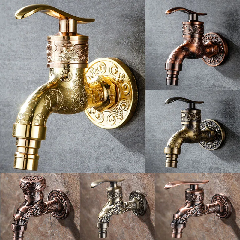Carved Wall Bottle Tap Bibcock Zinc Alloy Retro Tap Decorative Outdoor Garden Faucet Washing Machine Mop Tap Torneira De Parede
Carved Wall Bottle Tap Bibcock Zinc Alloy Retro Tap Decorative Outdoor Garden Faucet Washing Machine Mop Tap Torneira De Parede