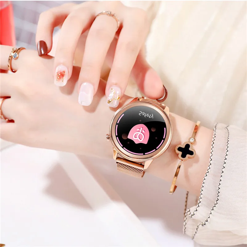 F80 Smart Watch Women Body Temperature Healthy Breathing Heart Rate Monitor Bracelet Call Information Reminder Female Smartwatch