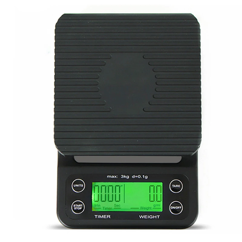 Electronic Scales with Timer Waterproof Kitchen Scale Smart Drip Coffee Scale Portable Digital Kitchen Scales 5KG/0.1g 3KG/0.1g
Electronic Scales with Timer Waterproof Kitchen Scale Smart Drip Coffee Scale Portable Digital Kitchen Scales 5KG/0.1g 3KG/0.1g