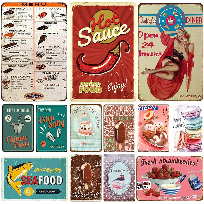 Sea Food Plaque Metal Vintage Tin Sign Pin Up Shabby Chic Decor Metal Signs Vintage Bar Decoration Metal Poster Pub Metal Plate
Sea Food Plaque Metal Vintage Tin Sign Pin Up Shabby Chic Decor Metal Signs Vintage Bar Decoration Metal Poster Pub Metal Plate