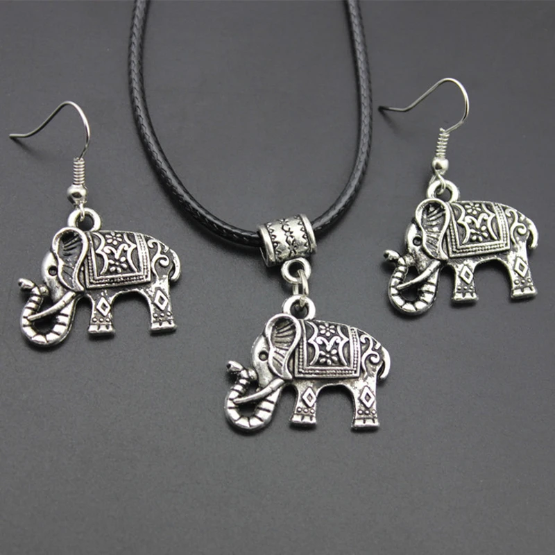 Fashion Necklace For Women Elephant Pendant Necklaces For Women Gothic Jewelry Collares Earrings Personality Silver Jewelry Sets
Fashion Necklace For Women Elephant Pendant Necklaces For Women Gothic Jewelry Collares Earrings Personality Silver Jewelry Sets