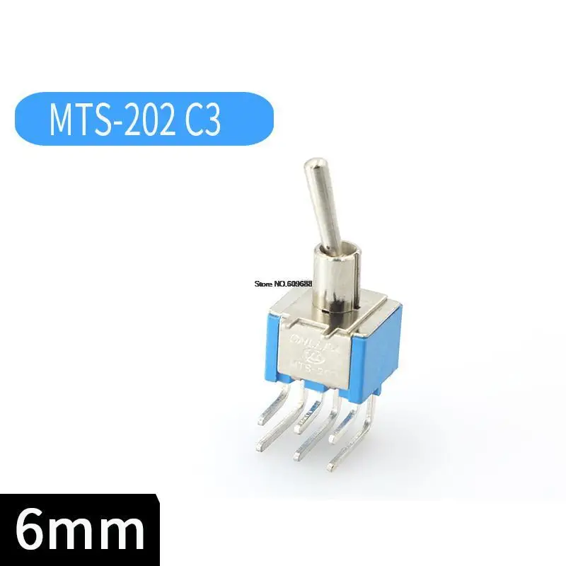 Toggle Switch MTS-202/C3 ON-OFF-ON 6 Pins 2 Position Rocker Switch MTS-102C3 MTS-102C4 MTS-103C3 MTS-202C4
Toggle Switch MTS-202/C3 ON-OFF-ON 6 Pins 2 Position Rocker Switch MTS-102C3 MTS-102C4 MTS-103C3 MTS-202C4