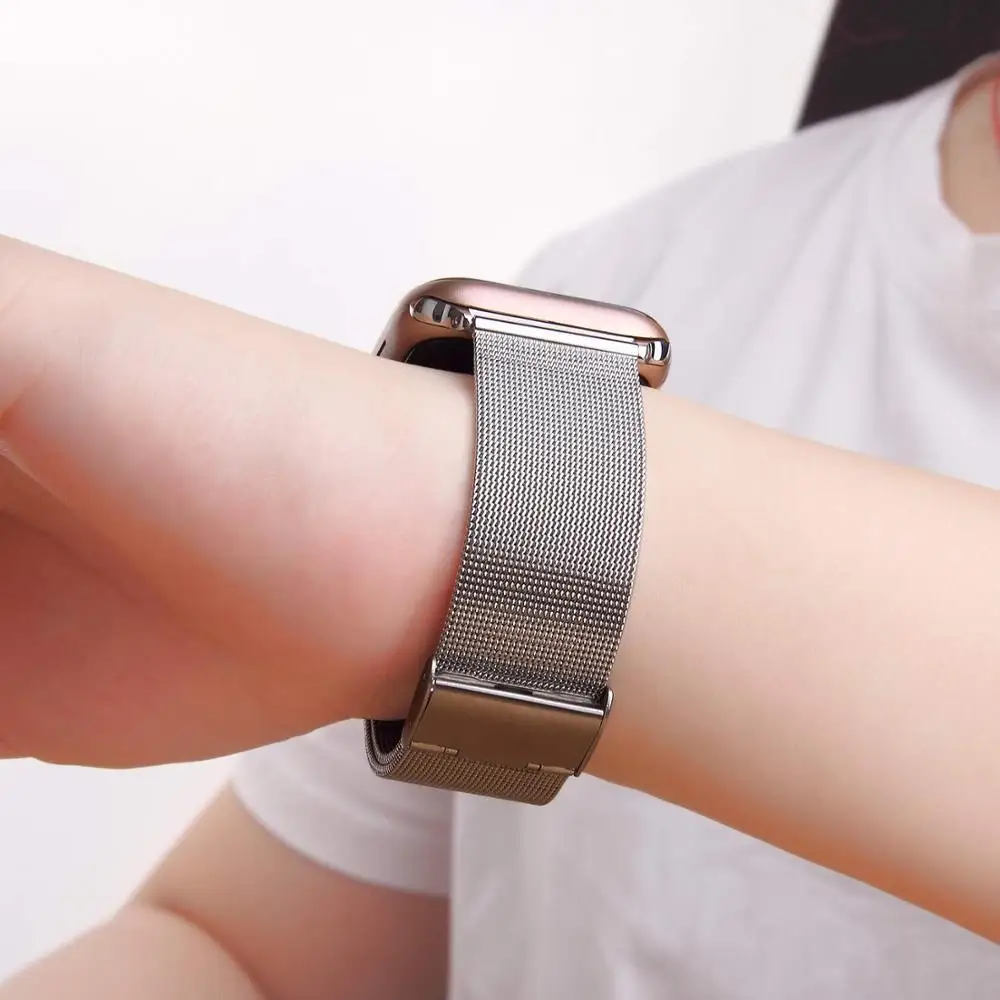 Stainless steel strap For Apple Watch band 44 mm 40mm iWatch band 38mm 42mm Metal belt bracelet Apple watch 5 4 3 40 38 42 44mm
Stainless steel strap For Apple Watch band 44 mm 40mm iWatch band 38mm 42mm Metal belt bracelet Apple watch 5 4 3 40 38 42 44mm
