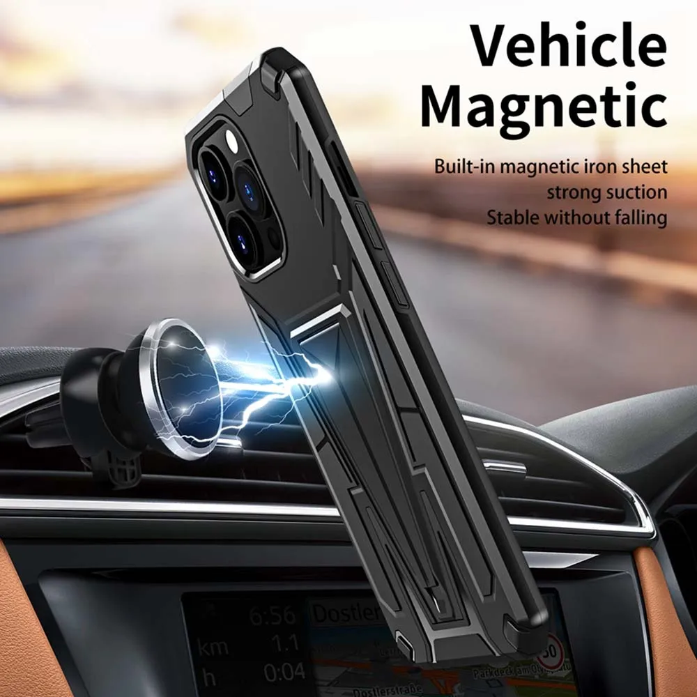 Armor Vehicle Magnetic Case for iPhone 13 Mini 13 Pro Max 13 Pro 13 Shockproof Bracket Phone Full Lens Protection Back Cover
Armor Vehicle Magnetic Case for iPhone 13 Mini 13 Pro Max 13 Pro 13 Shockproof Bracket Phone Full Lens Protection Back Cover