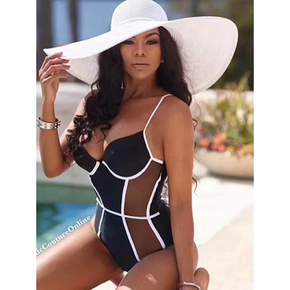 2021 NEW Women Black One Piece Swimsuit Patchwork Swimwear Sexy Vintage Push Up Swimming Suit Momokini Bathing Suit
2021 NEW Women Black One Piece Swimsuit Patchwork Swimwear Sexy Vintage Push Up Swimming Suit Momokini Bathing Suit