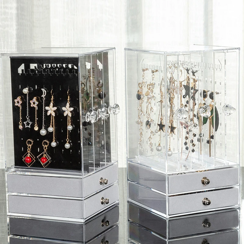 Earrings Ring Stand Shelf Dustproof Jewelry Storage Box Drawer Organizer Case
Earrings Ring Stand Shelf Dustproof Jewelry Storage Box Drawer Organizer Case