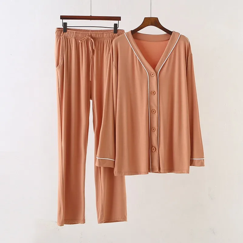 Modal Women Pajamas Set Casual Loose Nightwear Long Sleeve Elastic Sleep Set 2PCS Sleepwear Spring Autumn Home Clothes Pijamas
Modal Women Pajamas Set Casual Loose Nightwear Long Sleeve Elastic Sleep Set 2PCS Sleepwear Spring Autumn Home Clothes Pijamas