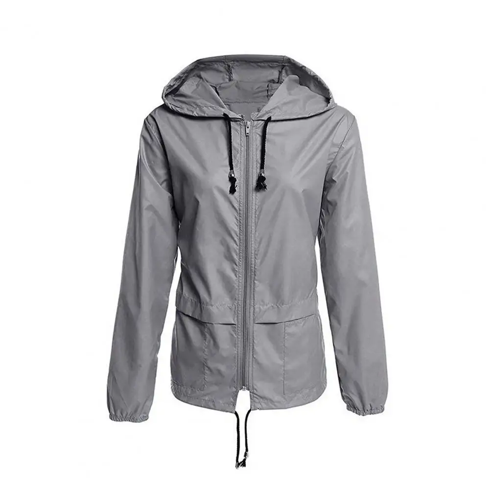 Solid Color Zipper Hooded Jacket Drawstring Women Long Sleeve Pockets Raincoat Windproof Hiking Jackets Coat for Hiking
Solid Color Zipper Hooded Jacket Drawstring Women Long Sleeve Pockets Raincoat Windproof Hiking Jackets Coat for Hiking