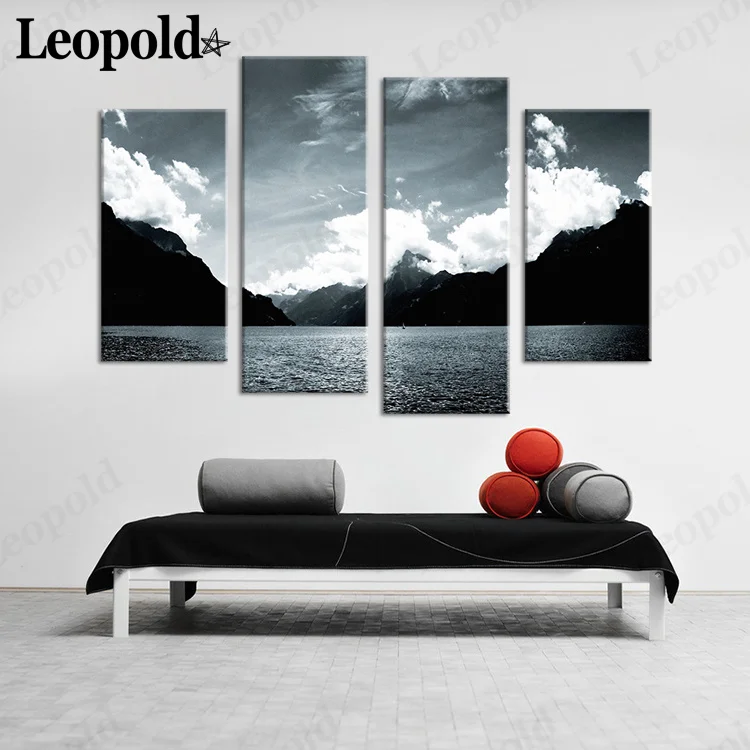 Nordic Lake Water Surface Canvas painting Black and White Simple Landscape Poster Mural 4 Pieces of Modern Home Decoration
Nordic Lake Water Surface Canvas painting Black and White Simple Landscape Poster Mural 4 Pieces of Modern Home Decoration