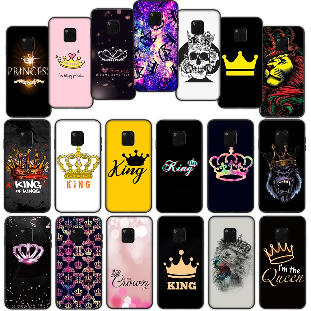 Король Принцесса Корона мягкий чехол для Huawei Mate 30 20 Lite Y6 Y7 Pro P Smart Z Plus|Бамперы| |