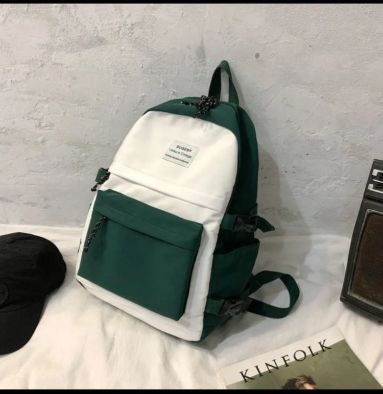 Harajuku hit color college style student schoolbag simple and versatile boys and girls travel double backpack
Harajuku hit color college style student schoolbag simple and versatile boys and girls travel double backpack