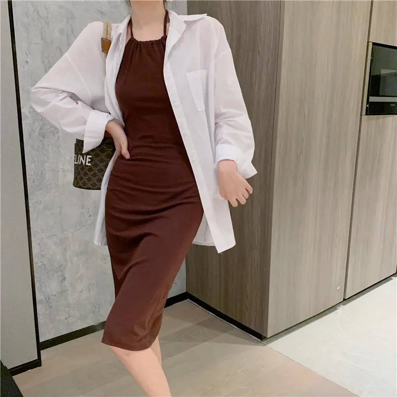 HziriP Solid Off Shoulder Women Folds Dress Button Turn-Down Collar Shirt Two Piece Suit Korean 2021 Autumn Fashion Elegant
HziriP Solid Off Shoulder Women Folds Dress Button Turn-Down Collar Shirt Two Piece Suit Korean 2021 Autumn Fashion Elegant