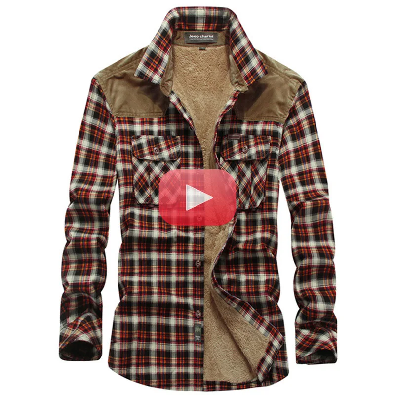 Helisopus Brand Plaid Shirt Men Wool Fleece Thick Warm Shirts Long Sleeve Casual Shirts Camisa Social Masculina
Helisopus Brand Plaid Shirt Men Wool Fleece Thick Warm Shirts Long Sleeve Casual Shirts Camisa Social Masculina