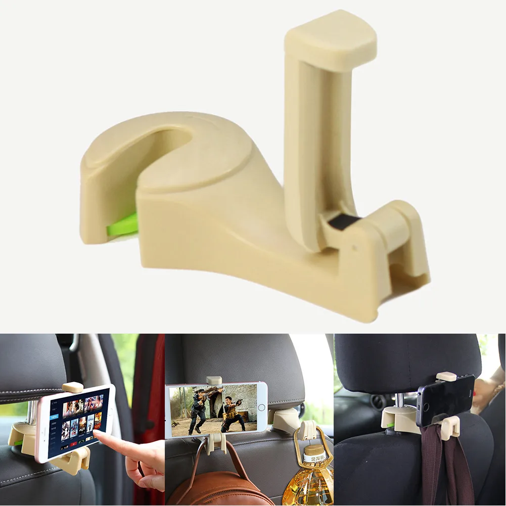 2 In 1 Car Headrest Hook With Phone Holder Seat Back Hanger For Bag Handbag Purse Grocery Cloth Foldble Clips Organizer
2 In 1 Car Headrest Hook With Phone Holder Seat Back Hanger For Bag Handbag Purse Grocery Cloth Foldble Clips Organizer
