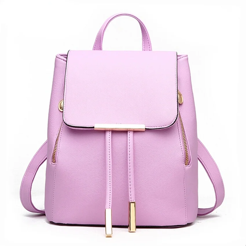 Women Backpack High Quality PU Leather Mochila Escolar School Bags For Teenagers Girls Leisure Backpacks Candy Color 
Women Backpack High Quality PU Leather Mochila Escolar School Bags For Teenagers Girls Leisure Backpacks Candy Color