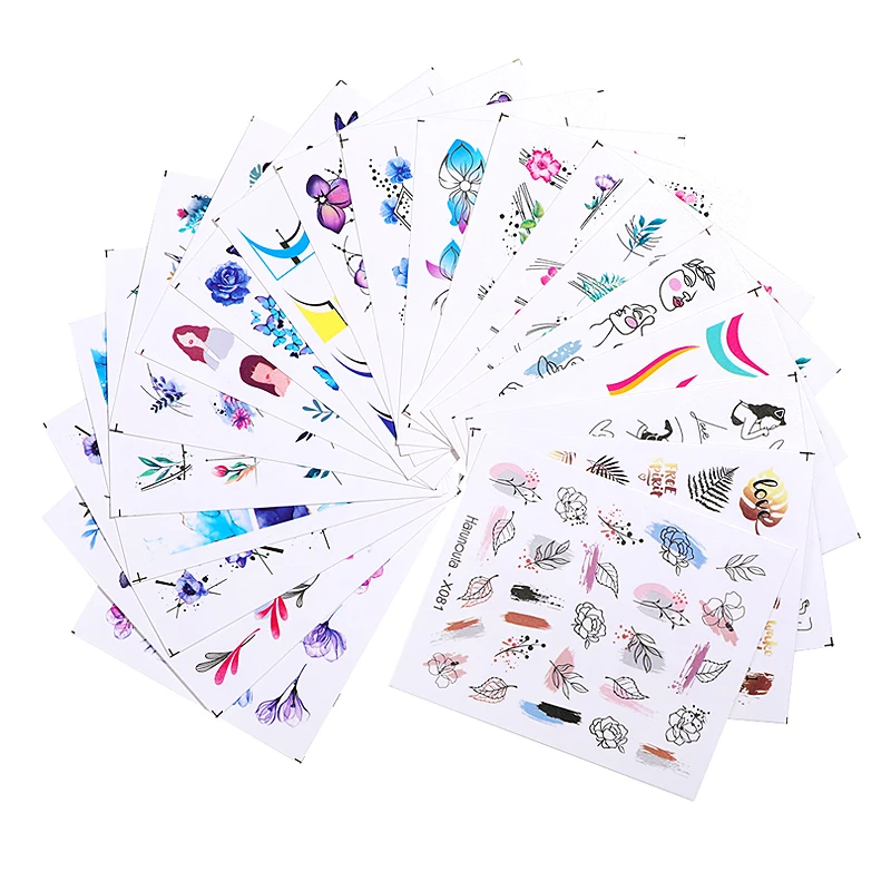 20Pcs Miexed Designs Nail Water Decals Set Flower Leaves Transfer Sliders Watermarks Summer Style Blooming Water Slider Foils
20Pcs Miexed Designs Nail Water Decals Set Flower Leaves Transfer Sliders Watermarks Summer Style Blooming Water Slider Foils