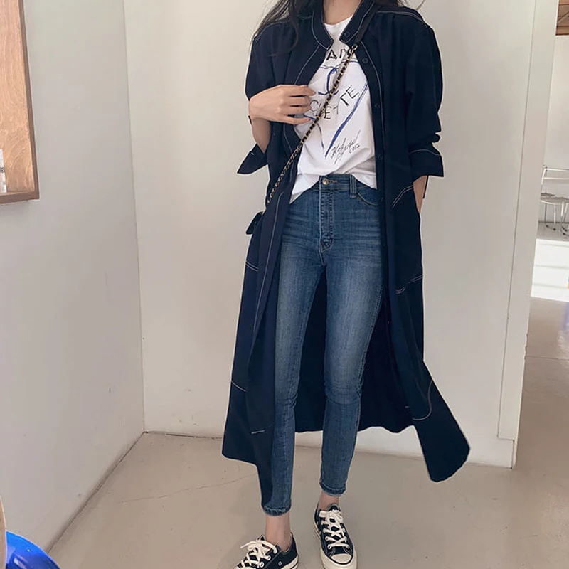 2020 Autumn Stand Collar Vintage Cardigan Dresses Women Single Button Loose A -line Dress Female Long Sleeve Belted Pocket Dress
2020 Autumn Stand Collar Vintage Cardigan Dresses Women Single Button Loose A -line Dress Female Long Sleeve Belted Pocket Dress