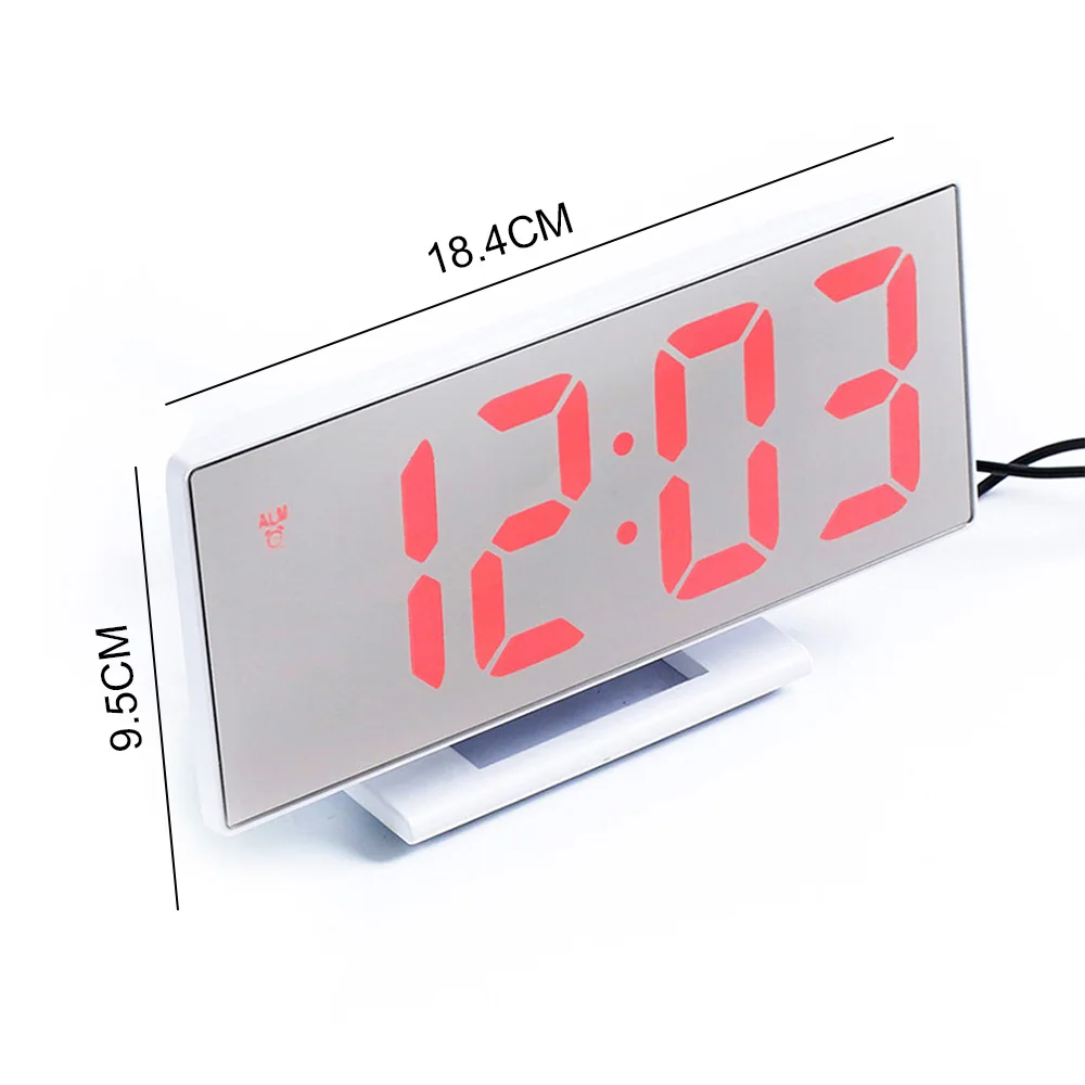 LED Mirror Alarm Clock Digital Snooze Wake Up Table Clock Light Electronic Large Time Temperature Display Clock Home Decoration
LED Mirror Alarm Clock Digital Snooze Wake Up Table Clock Light Electronic Large Time Temperature Display Clock Home Decoration