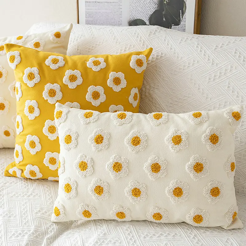 Canvas Embroidery Daisy Floral Cushion Cover Home Decor Yellow Flowers Jacquard Pillowcase Sofa Bed Chair Waist Pillow Case
Canvas Embroidery Daisy Floral Cushion Cover Home Decor Yellow Flowers Jacquard Pillowcase Sofa Bed Chair Waist Pillow Case