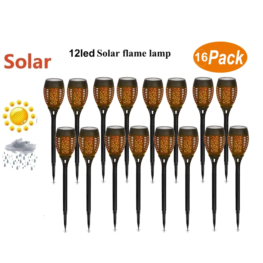 2-16 pcs waterproof soft lamp flashing flame lamp solar outdoor landscape decoration lamp with automatic switch lighting lantern
2-16 pcs waterproof soft lamp flashing flame lamp solar outdoor landscape decoration lamp with automatic switch lighting lantern