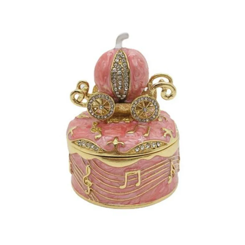 New Carriage Jewelry Rhinestone Trinket Box Figurine Music Notation Pumpkin Carriage Hinged Collectible Trinket Box
New Carriage Jewelry Rhinestone Trinket Box Figurine Music Notation Pumpkin Carriage Hinged Collectible Trinket Box