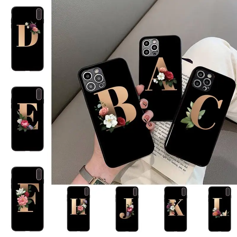 Black Background Alphabet Flowers Print Floral Phone Case For iPhone 11 8 7 6 6S Plus X XS MAX 5 5S SE 2020 XR 11 pro DIY capa
Black Background Alphabet Flowers Print Floral Phone Case For iPhone 11 8 7 6 6S Plus X XS MAX 5 5S SE 2020 XR 11 pro DIY capa