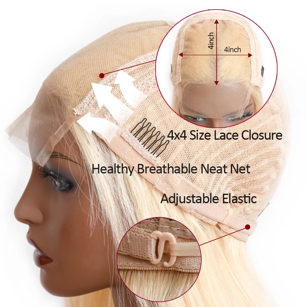 613 Blonde Lace Front Wig Human Hair Wigs Short Brazilian Remy Straight Blonde Lace Front Wig Bob 613 4x4 Lace Closure Wig
613 Blonde Lace Front Wig Human Hair Wigs Short Brazilian Remy Straight Blonde Lace Front Wig Bob 613 4x4 Lace Closure Wig