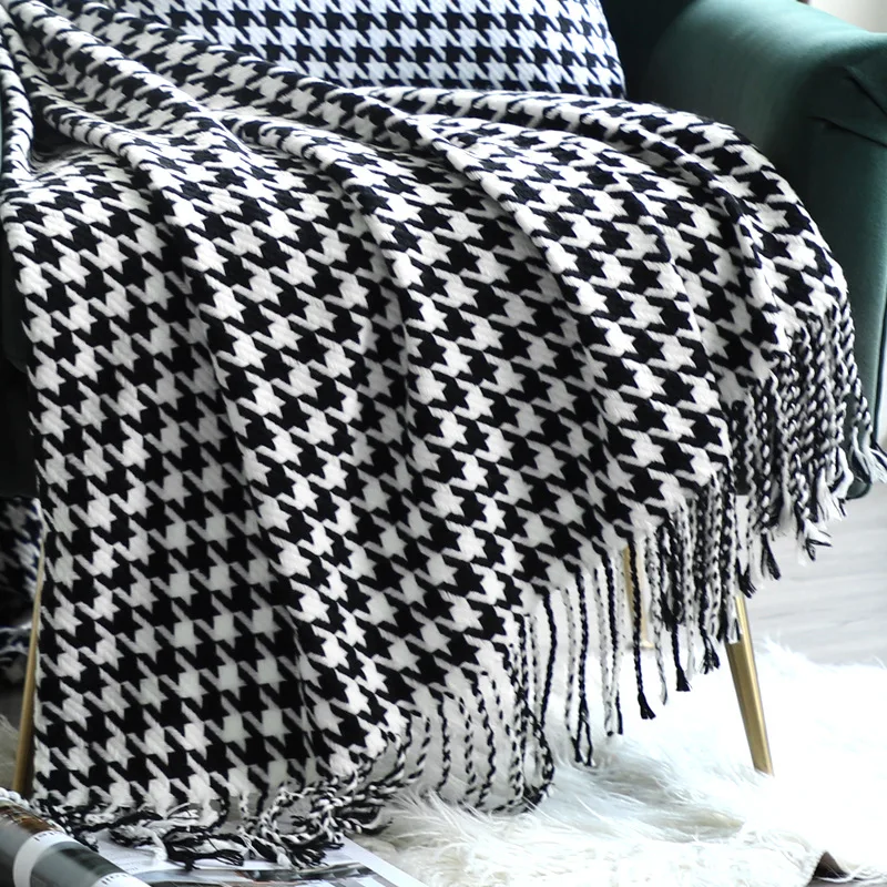 Fashion Houndstooth Blanket Modern Soft Outfit Decorative Sofa Bed Tail Chair Cover Blanket Plaid Weighted Blanket For Beds
Fashion Houndstooth Blanket Modern Soft Outfit Decorative Sofa Bed Tail Chair Cover Blanket Plaid Weighted Blanket For Beds