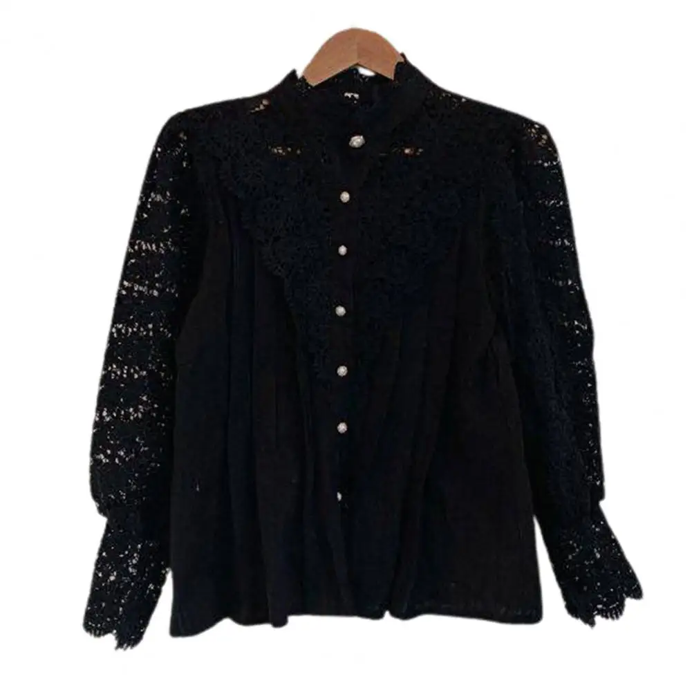 Fashion Women Shirt Elegant Lace Hollow Out Long-Sleeve Summer Stand Collar Petal Sleeve Blouse for Dating Office Ladies Shirts
Fashion Women Shirt Elegant Lace Hollow Out Long-Sleeve Summer Stand Collar Petal Sleeve Blouse for Dating Office Ladies Shirts