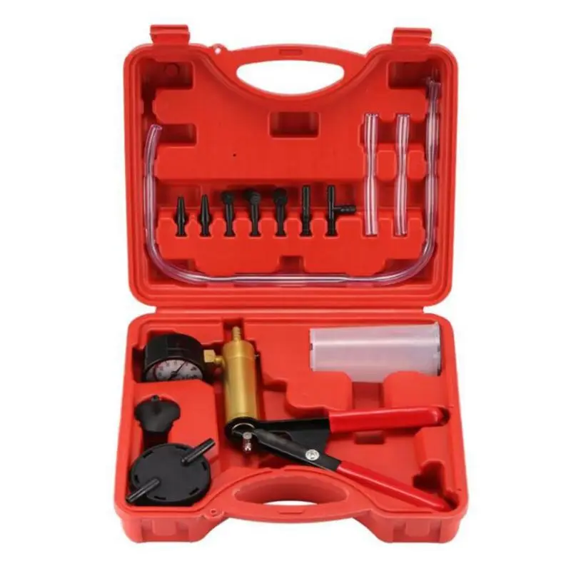 Multifunctional Hand Held Vacuum and Pressure Pump Tester Kit Brake Bleeder Complete Set for Vehicle Settings Operation Car Test
Multifunctional Hand Held Vacuum and Pressure Pump Tester Kit Brake Bleeder Complete Set for Vehicle Settings Operation Car Test