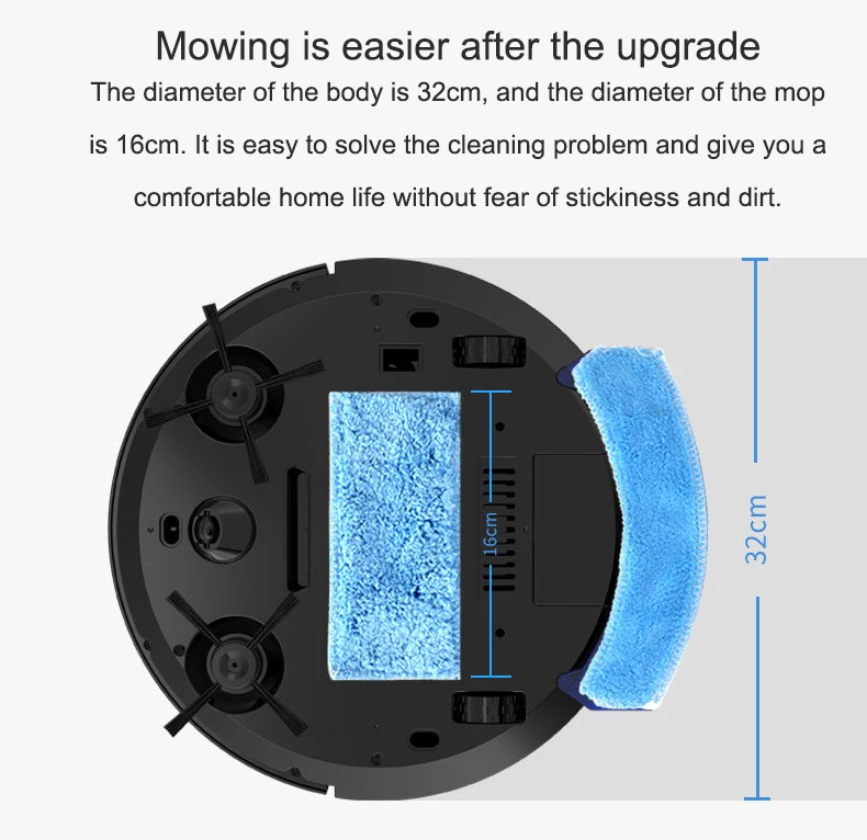2800Pa Robot Vacuum Cleaner with Water Tank Timing Smart Vacuum Cleaner with Remote Control Sweep and Mop Dry Wet Carpet Cleaner
2800Pa Robot Vacuum Cleaner with Water Tank Timing Smart Vacuum Cleaner with Remote Control Sweep and Mop Dry Wet Carpet Cleaner