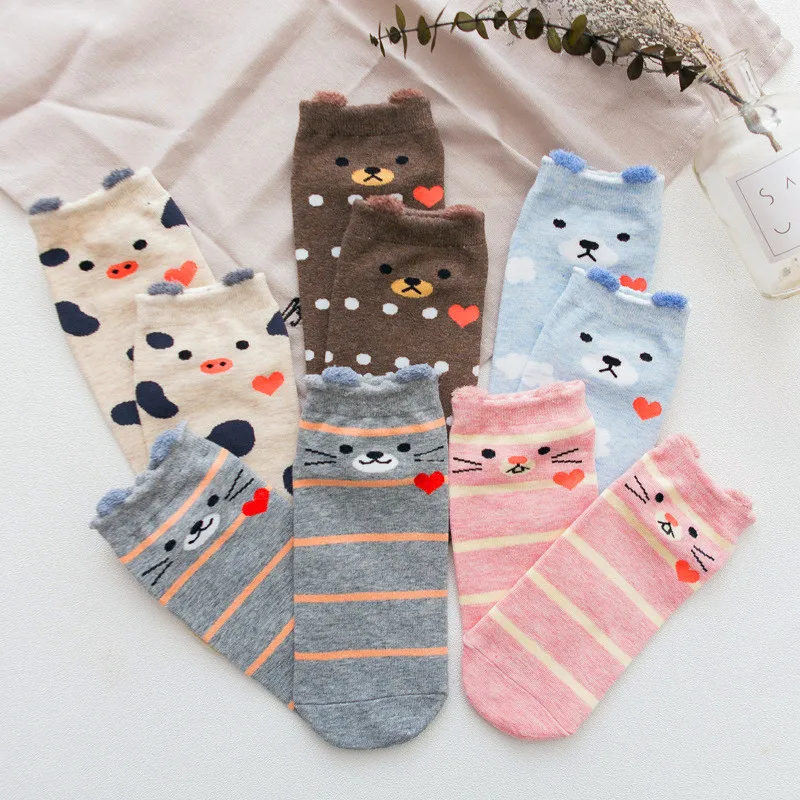 5 Pairs Women's Short Sock Color Female Low Cut Ankle Sock Spring Summer Girl Simple Cotton Sock Animal Cartoon Boat Socks
5 Pairs Women's Short Sock Color Female Low Cut Ankle Sock Spring Summer Girl Simple Cotton Sock Animal Cartoon Boat Socks