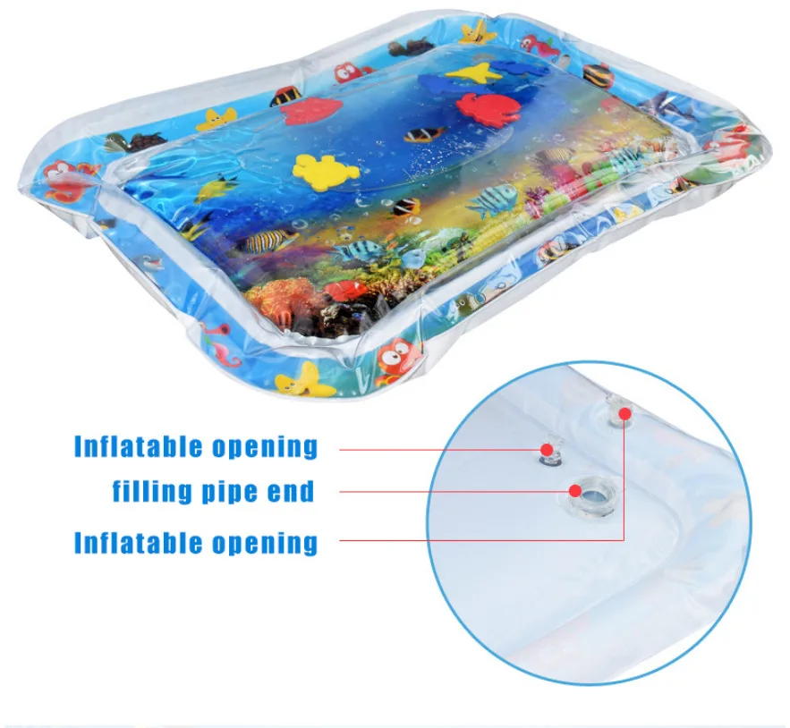 Коврик водный детский надувной матрас для малышей развивающая игрушка обучения